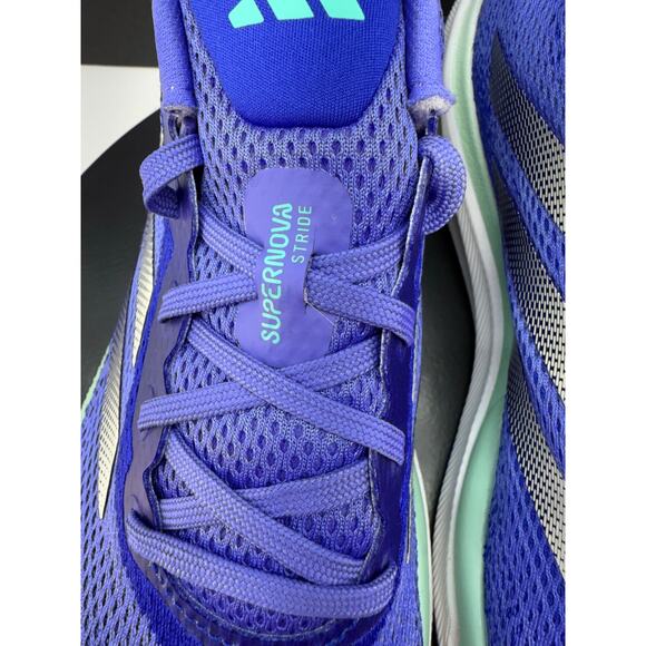 Adidas Supernova Stride Mens Size 11 Cobalt Blue Aqua Running Shoes ID3692 - Picture 4 of 11